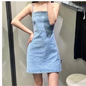 Zara NWT denim mini dress size small